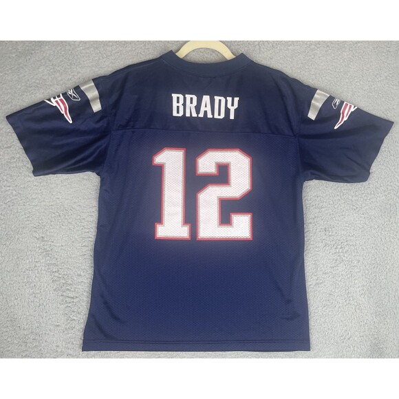 Reebok Other - VTG Reebok Jersey Tom Brady #12 New England Patriots Boys Youth XL 18-20 Blue